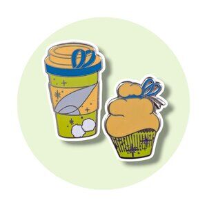 Tinker Bell Disney Pins: Coffee and Cupcake